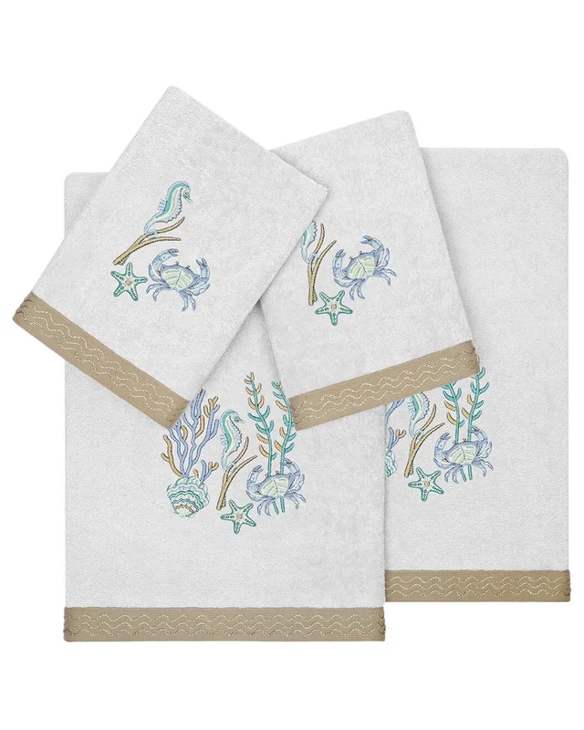 Linum Home Textiles Turkish Cotton Aaron 4pc Embellished Towel Set, image 1 of 1 from Rue La La