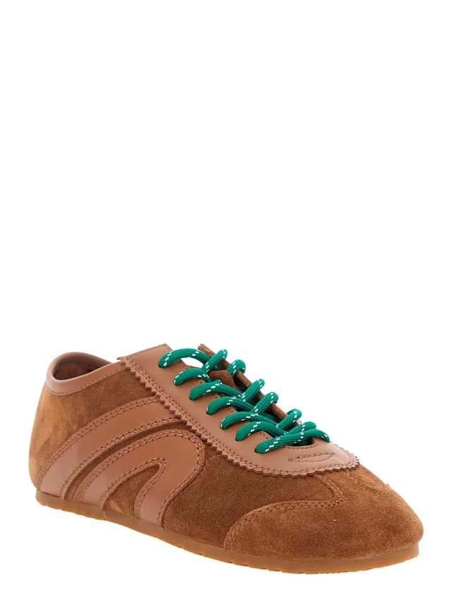 JEFFREY CAMPBELL Sneaker 'Aleta' Brown with Contrast Leather Details for Women in Brown, photo 3 of 8 from Gaudenzi Boutique