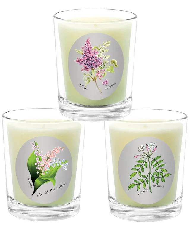 Qualitas Candles 3pc Candle Set - Lilac, Jasmine, & Lily Of The Valley, image 1 of 1 from Rue La La
