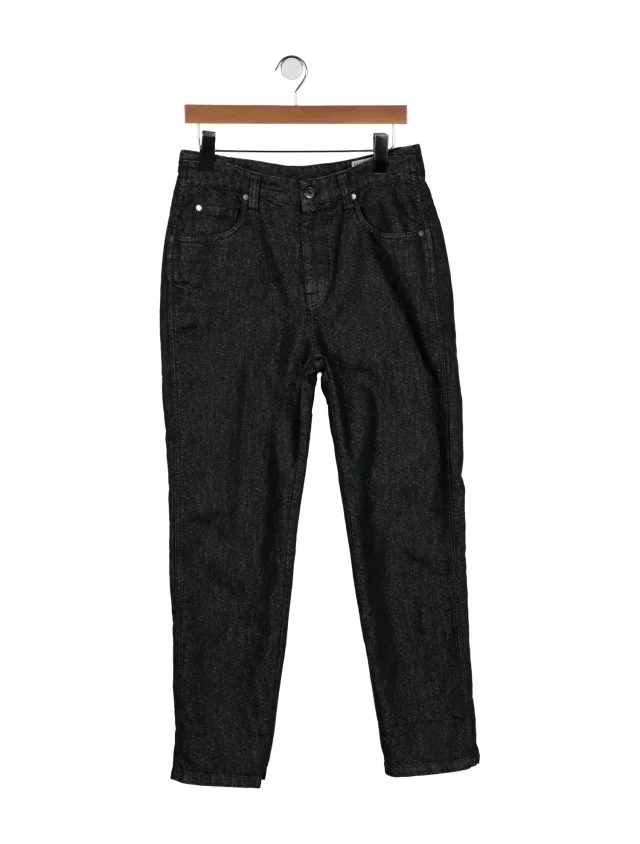 Brunello Cucinelli High-Rise Straight Leg Jeans in blue from The RealReal