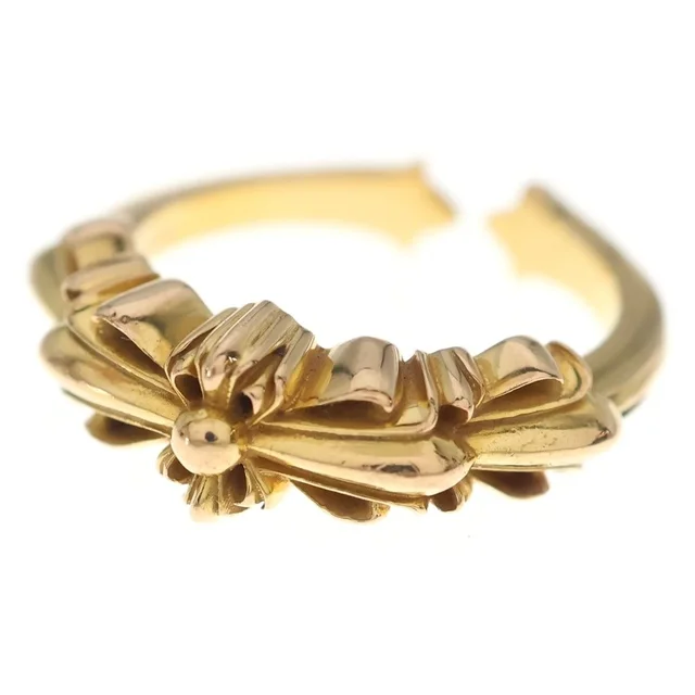 Chrome Hearts 22K Baby Classic Double Floral Ring Gold in Gold from The Reluxe