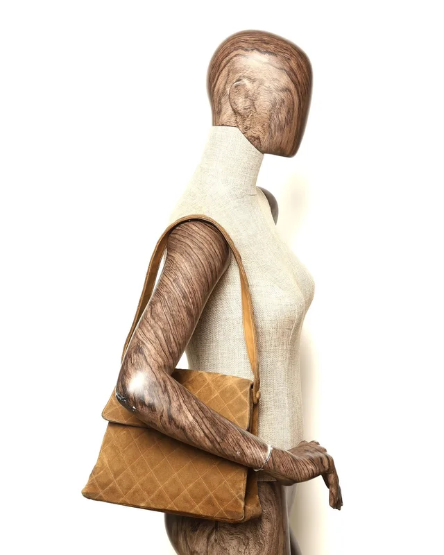 Chanel CC Quilted Suede Shoulder Bag in Suede from A Retro Tale, photo 15 of 15