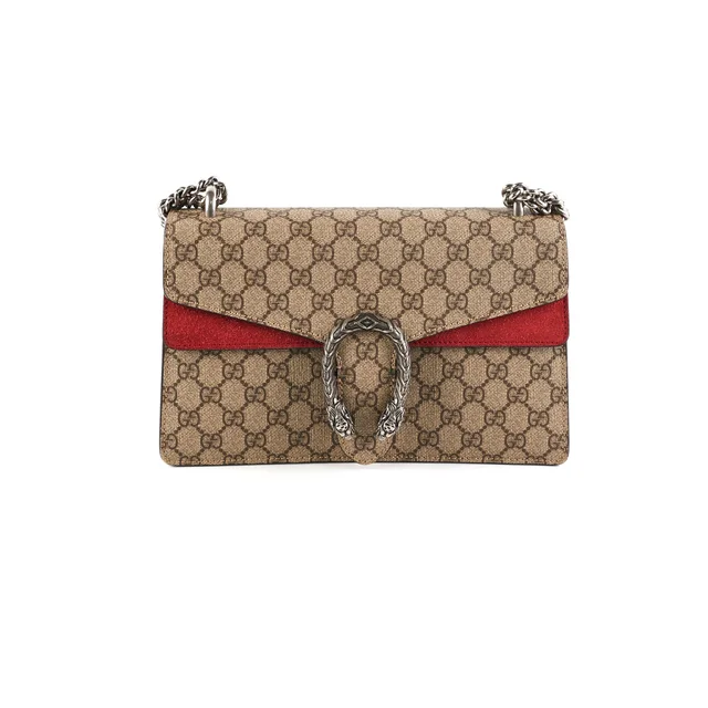 Gucci Small Dionysus Shoulder Bag Red in Red Canvas from The Purse Affair