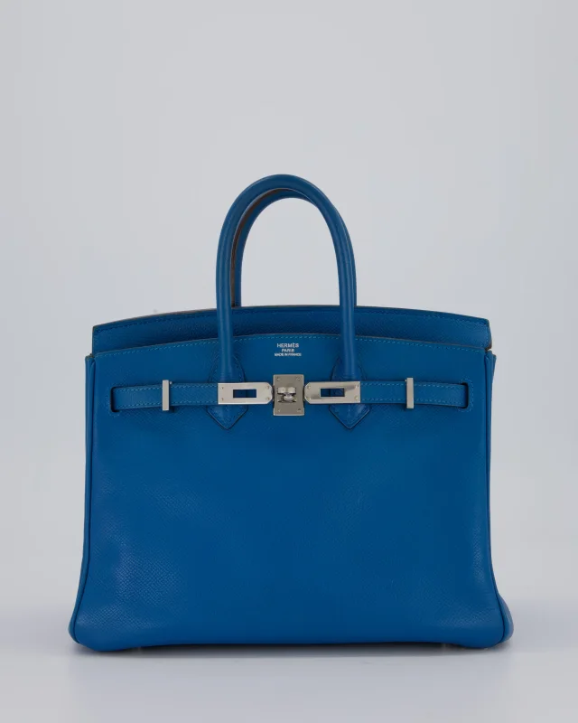 Hermès Birkin 25 Retourne Bag in Blue Epsom leather from Sellier, photo 2 of 26