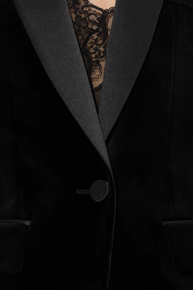 Balmain Single-Breasted Velvet Blazer, photo 4 of 4 from SENSER