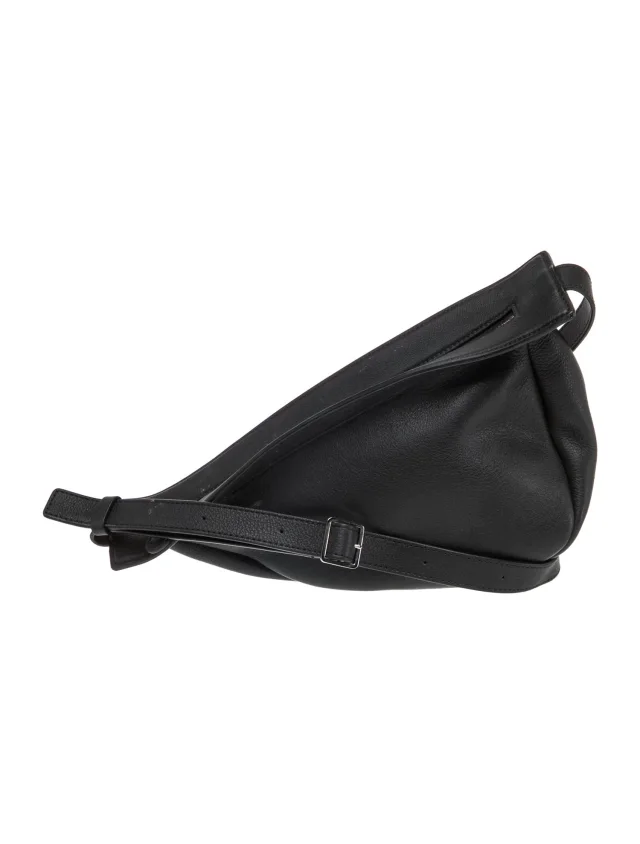 The Row Leather Shoulder Bag in black Leather from The RealReal, photo 3 of 5