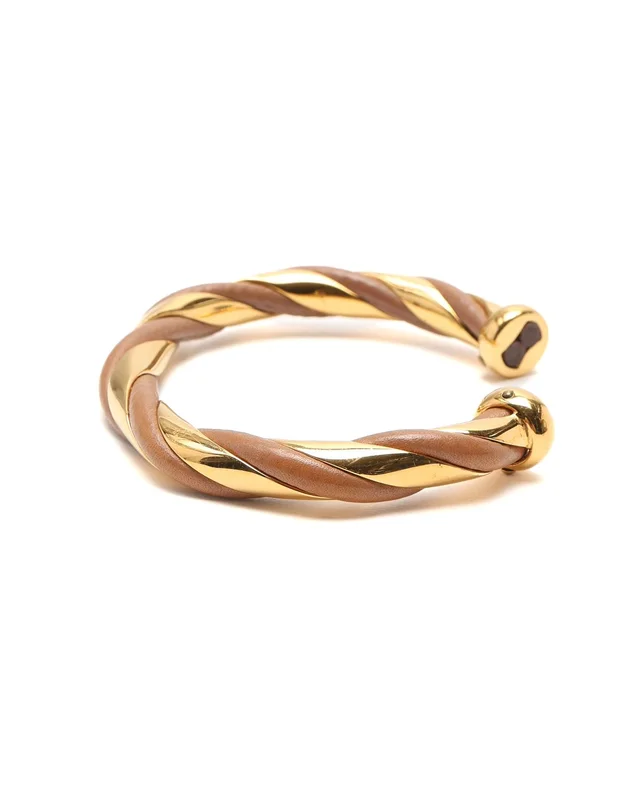 Hermès Twisted Cuff Bracelet in Leather from A Retro Tale, photo 2 of 5
