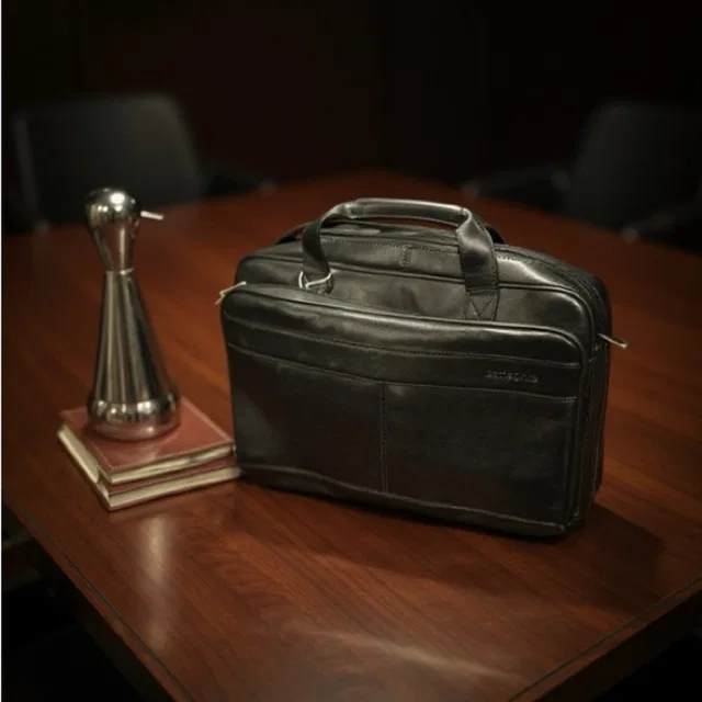 Samsonite Charcoal Leather Men's Briefcase in black Leather from Poshmark