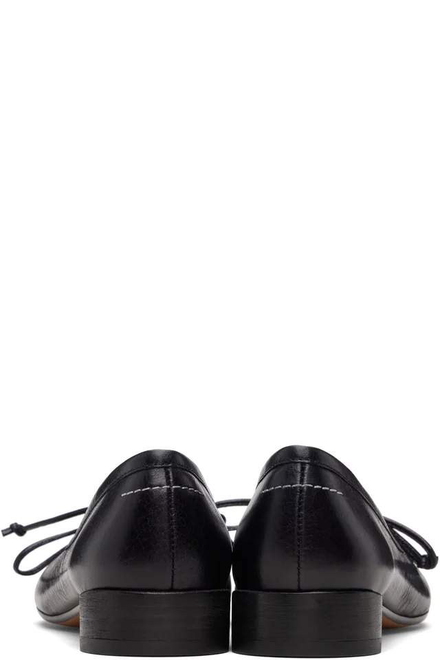 MM6 Maison Margiela Black Anatomic Numeric Ballerina Flats, photo 2 of 5 from SSENSE