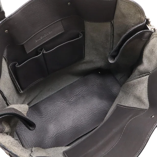 Balenciaga Paper Zip Around Tote Bag Leather Gray with Mirror in Grey Leather from The Reluxe, photo 2 of 2