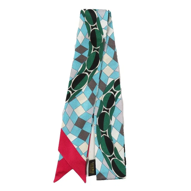 Bvlgari Serpenti Sherry Scarf Ribbon Bandana 100% Silk All Over Pattern in Silk from The Reluxe