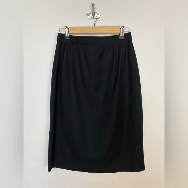 Loro Piana X Zanella Platinum Super 120’s Tasmanian Wool Skirt Size 6 in black Wool from Poshmark