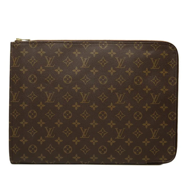 Brown Louis Vuitton Monogram Poche Documents Portfolio Business Bag in Brown Coated canvas from Designer Revival