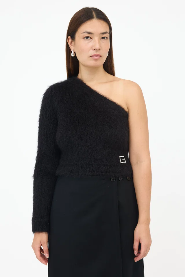 Gucci FW 2023 Mohair One Shoulder Sweater from VSP Consignment
