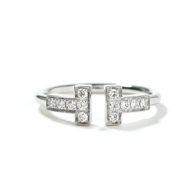 Tiffany & Co. Diamond Wire Ring White Gold T Silver in White from The Reluxe