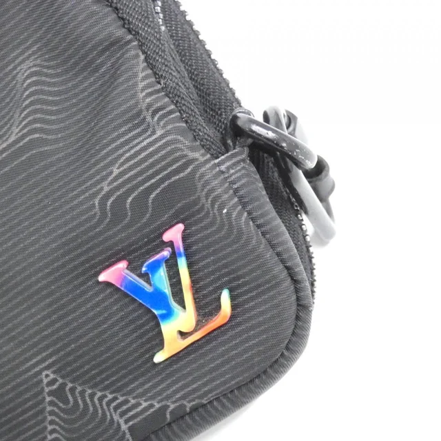 LOUIS VUITTON 2054 Double Phone Pouch M80141 Shoulder Bag in BLACK / BLACK metal fittings Nylon from KOMEHYO, photo 4 of 10