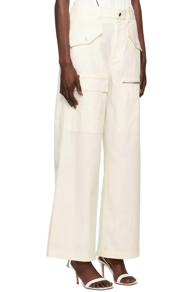 Dion Lee Off-White Slouchy Trousers, photo 2 of 4 from SSENSE