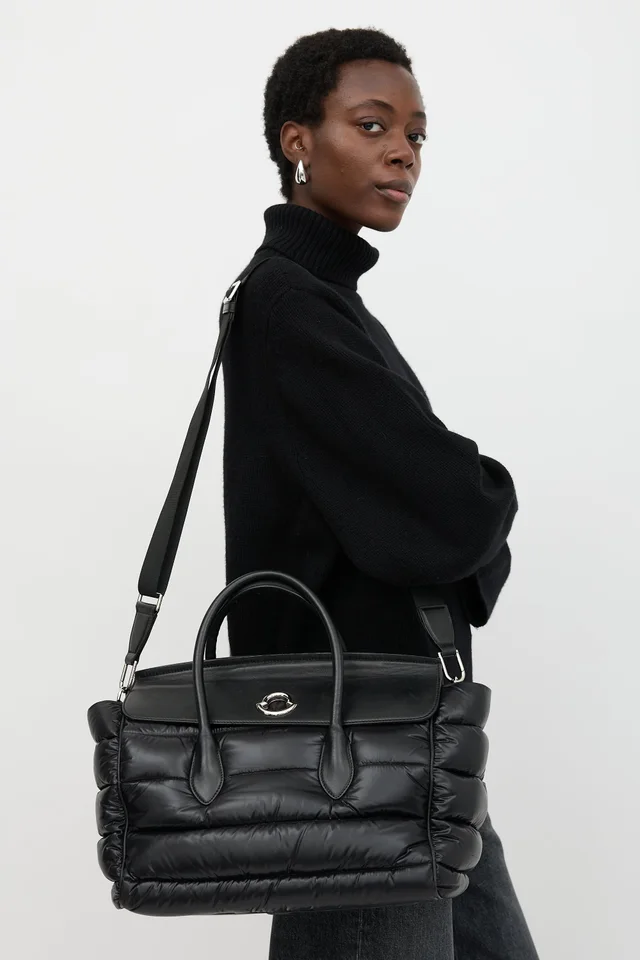 Moncler Leather & Nylon Padded Evera Bag in Nylon from VSP Consignment, photo 2 of 2