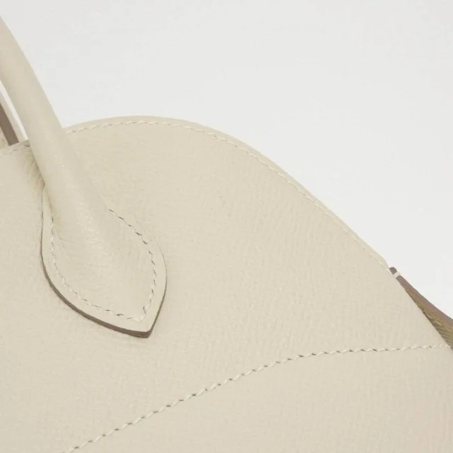 Hermès Bolide25 Epsom handbag in White Calfskin from LuxUness, photo 7 of 10