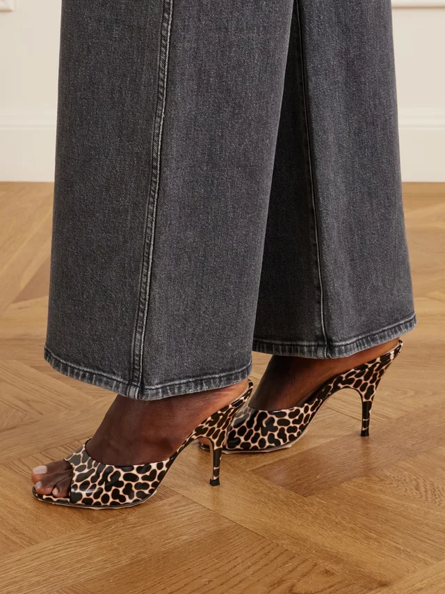 GIANVITO ROSSI 95 leopard-print leather mules, photo 2 of 2 from NET-A-PORTER (Canada)