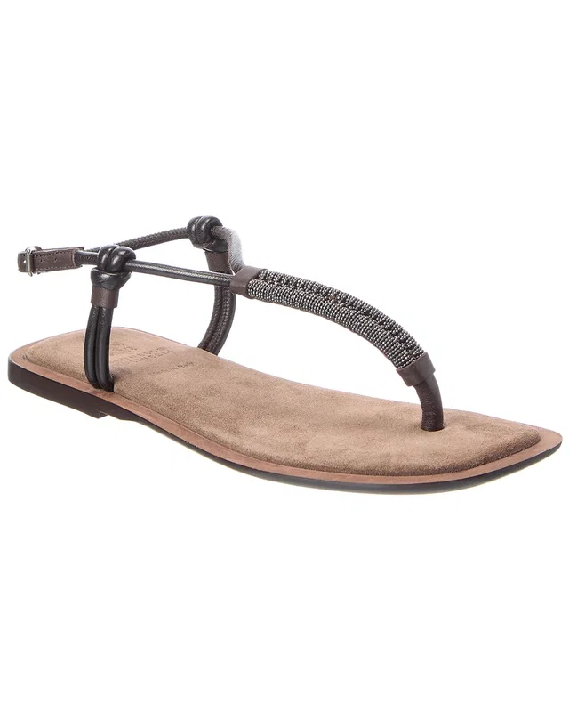 Brunello Cucinelli Leather Sandal, image 1 of 1 from Gilt