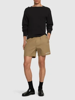 Represent Sports Shorts with Elastic Waist in 61% Cotton, 33% Polyamide, 6% Elastane, photo 2 of 5 from LUISAVIAROMA