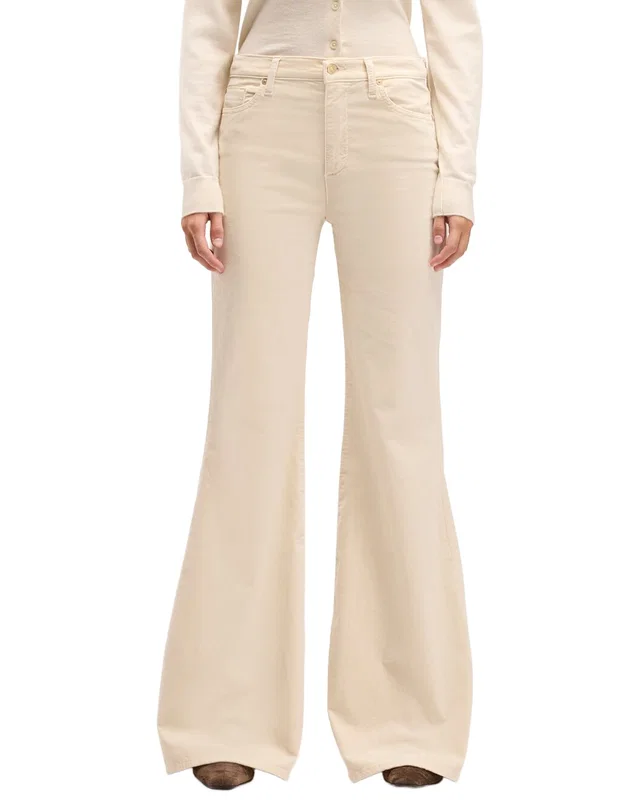 7 For All Mankind Retro Velvet Natural Flare Leg Jean, image 1 of 1 from Rue La La
