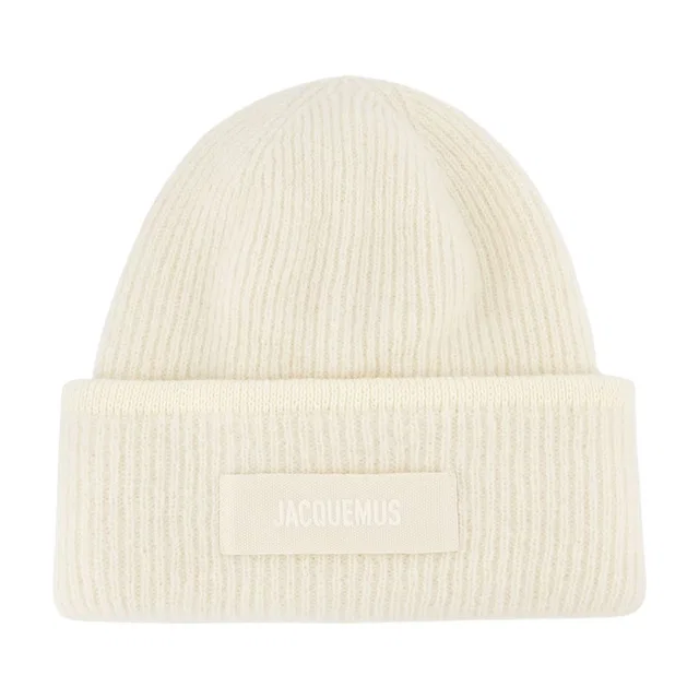 Jacquemus Acu00666ak00227-110 Beanie — White Wool Beanies in White Wool from HEWI