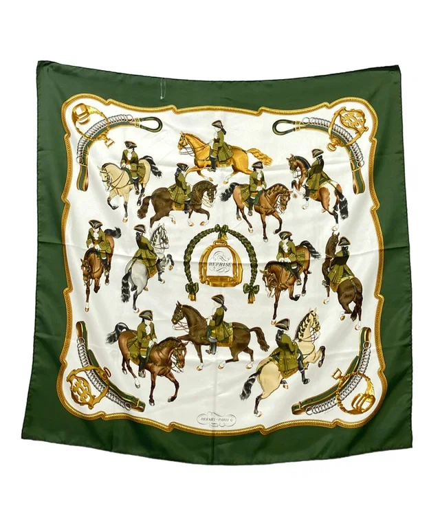 Hermès Scarf Carre 90 Silk 100% Reprise in Silk from The Reluxe