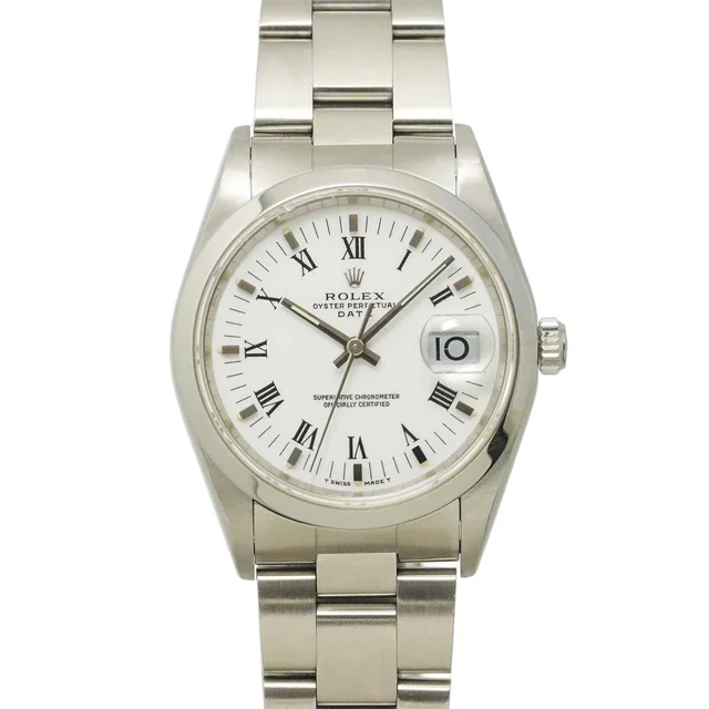 Rolex Oyster Perpetual Date Watch White Automatic in White from The Reluxe