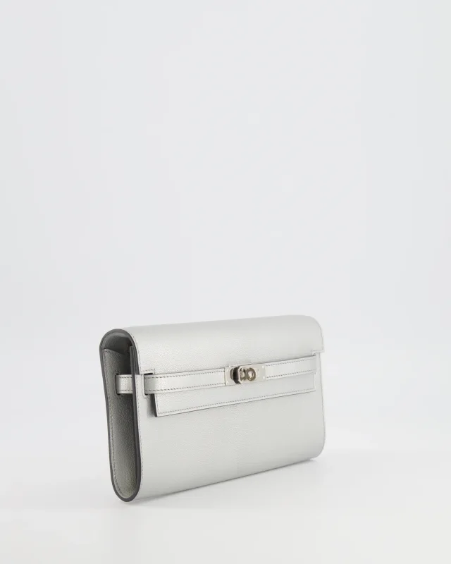 Hermès Kelly To Go Bag in Silver Goatskin from Sellier, photo 4 of 21