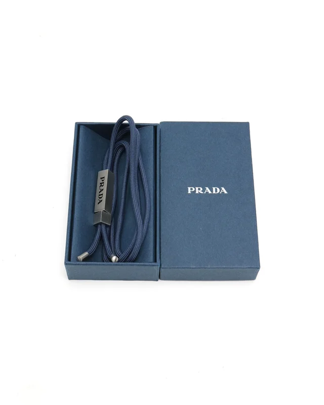 Prada Logo Necklace in Woven leather from A Retro Tale, photo 2 of 3