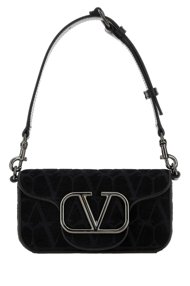 Valentino Garavani Vd Shoulder Bag — Black in Black Calfskin from HEWI