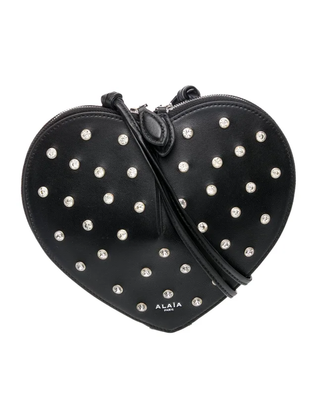 ALAÏA Le Cœur in black Leather from The RealReal