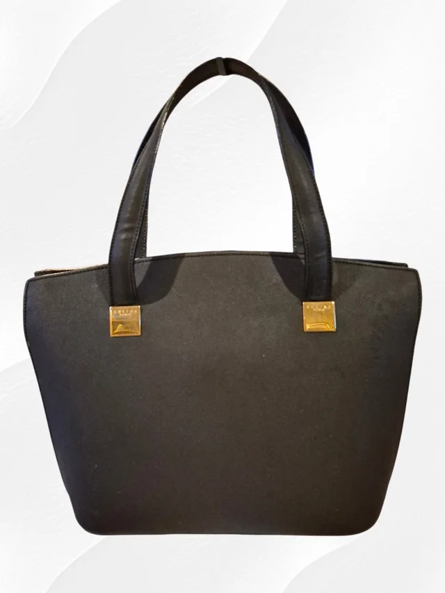 Celine Vintage Black Tote With Gold Hardware in black|gold Canvas from Poshmark