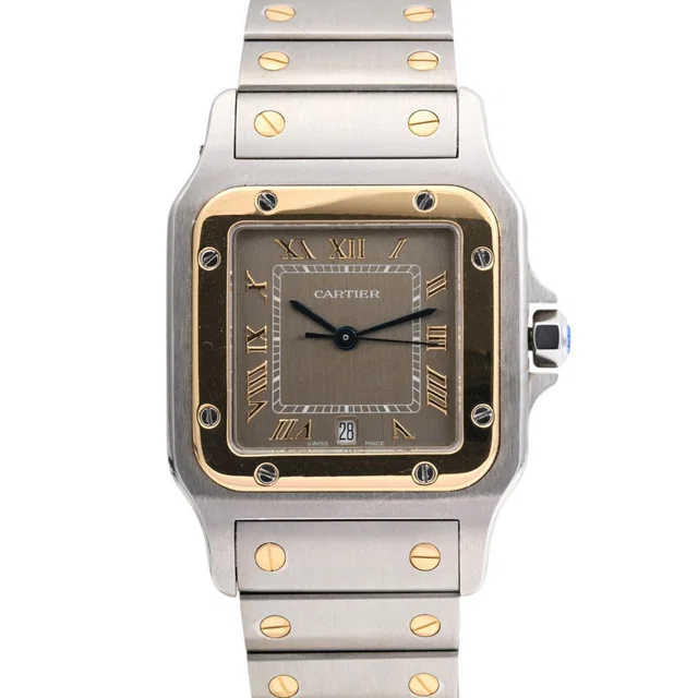 Santos de Cartier LM W20030C4 Automatic Grey in Grey from VINTAGE QOO TOKYO