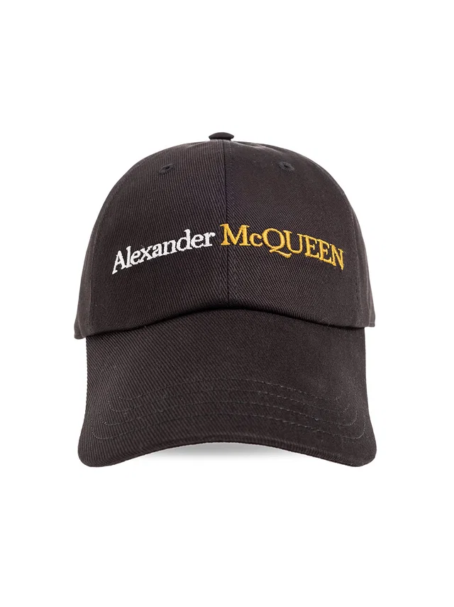 Alexander McQueen 7820624105q1080 Baseball Cap — Black Cotton Caps in Black from HEWI