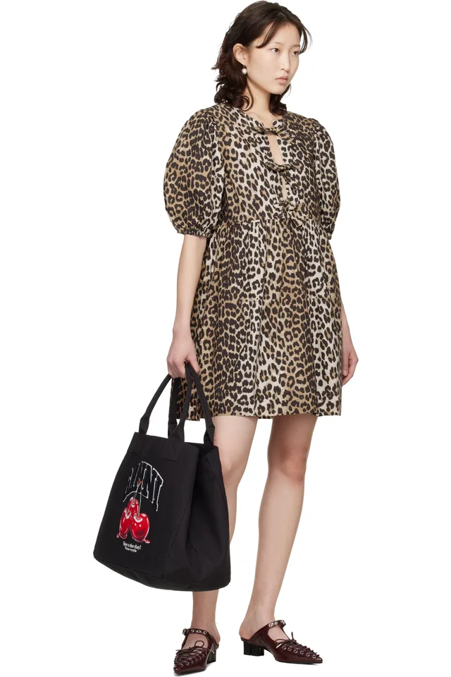 GANNI Black XXL Cherry Tote, photo 4 of 4 from SSENSE