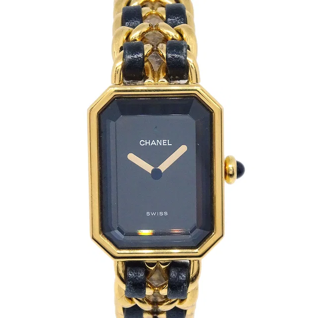 Chanel Premiere Watch Gold #S in Gold Leather from AMORE Vintage Tokyo