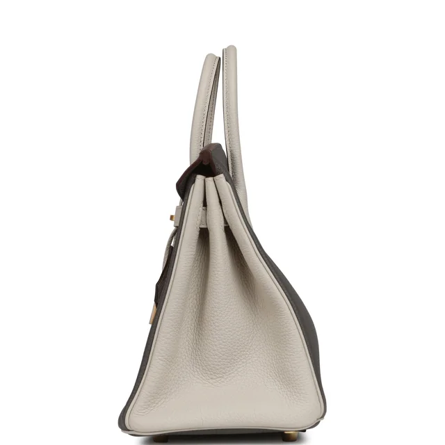 Hermès Special Order (HSS) Birkin 25 Etain, Craie Togo Brushed Gold Hardware in Taupe Togo leather from Madison Avenue Couture, photo 2 of 2