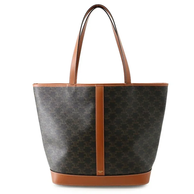 Celine Tote Bag Triomphe Cabas Leather in Leather from The Reluxe