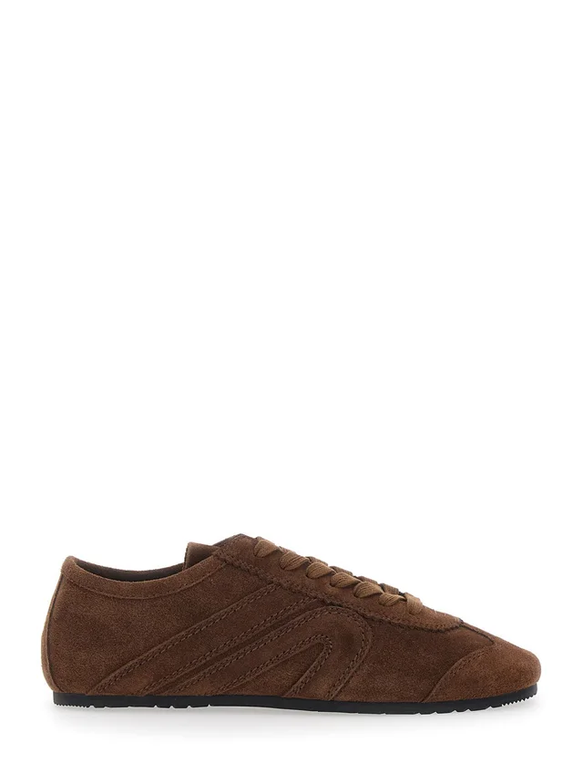 JEFFREY CAMPBELL Brown 'Aleta' Sneakers with Leather Upper and Rubber Sole for Women in Brown, photo 2 of 8 from Gaudenzi Boutique