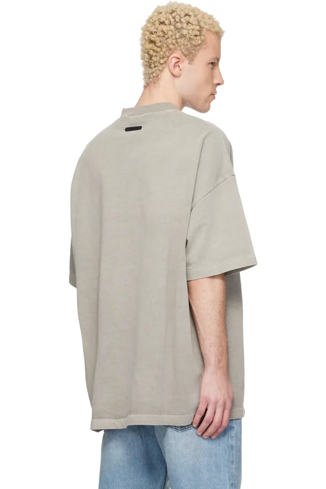 Fear of God ESSENTIALS Taupe Training 90s Short Sleeve T-shirt, photo 3 of 4 from SSENSE