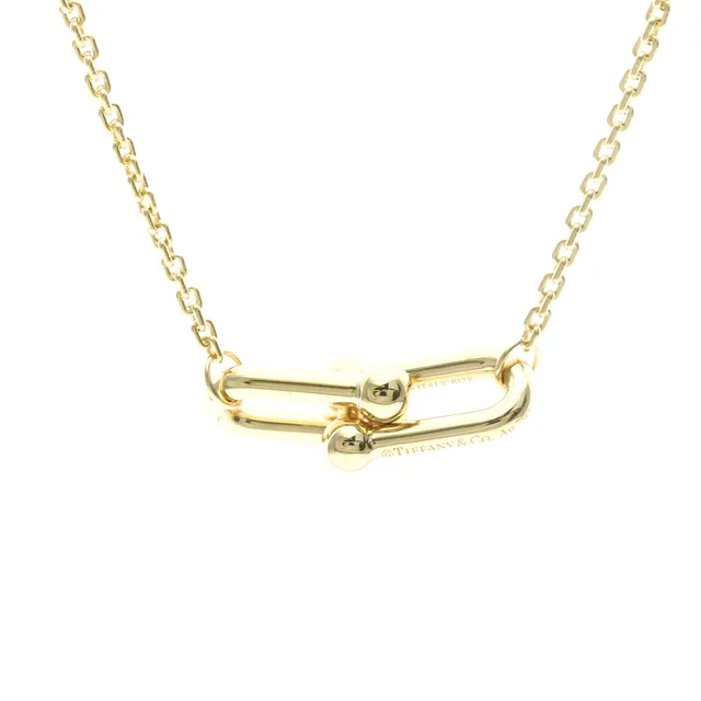 Tiffany & Co. Hardware Double Link Necklace 18K Yellow Gold Polished in Gold Yellow gold (18K) from Elady