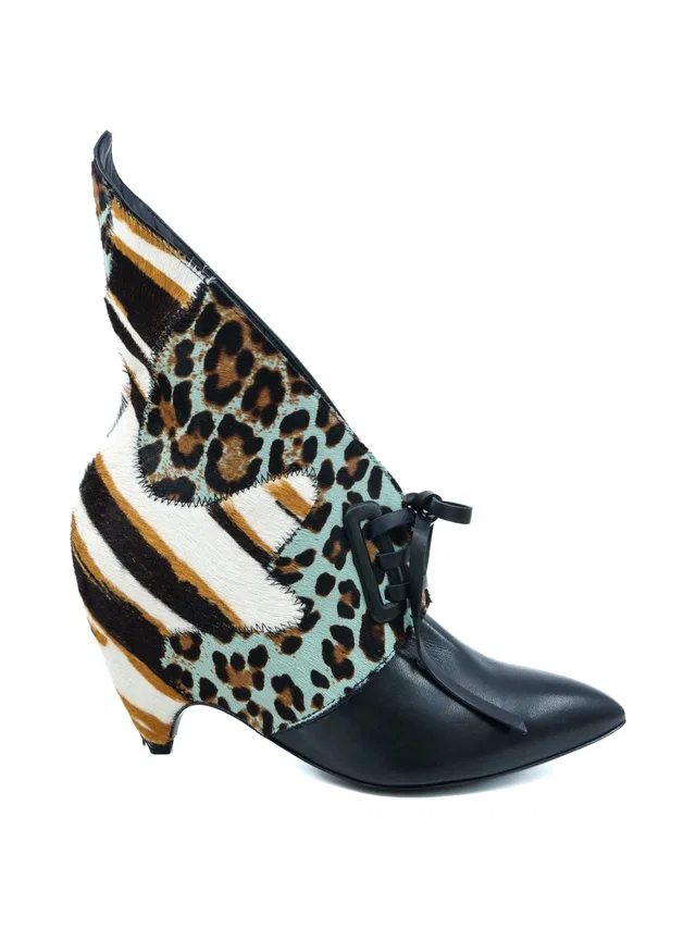 Balenciaga Patchwork Wedge Boots, 37 in Leather from Arcade Vintage