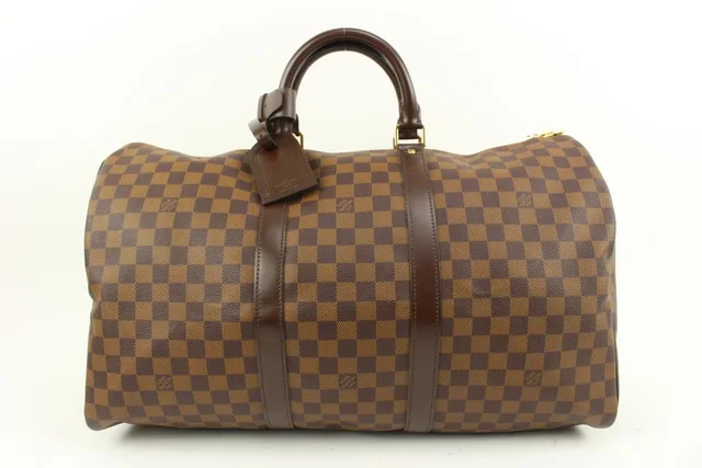 Louis Vuitton Damier Ebene Keepall 50 Duffle bag in Brown Canvas from Bagriculture