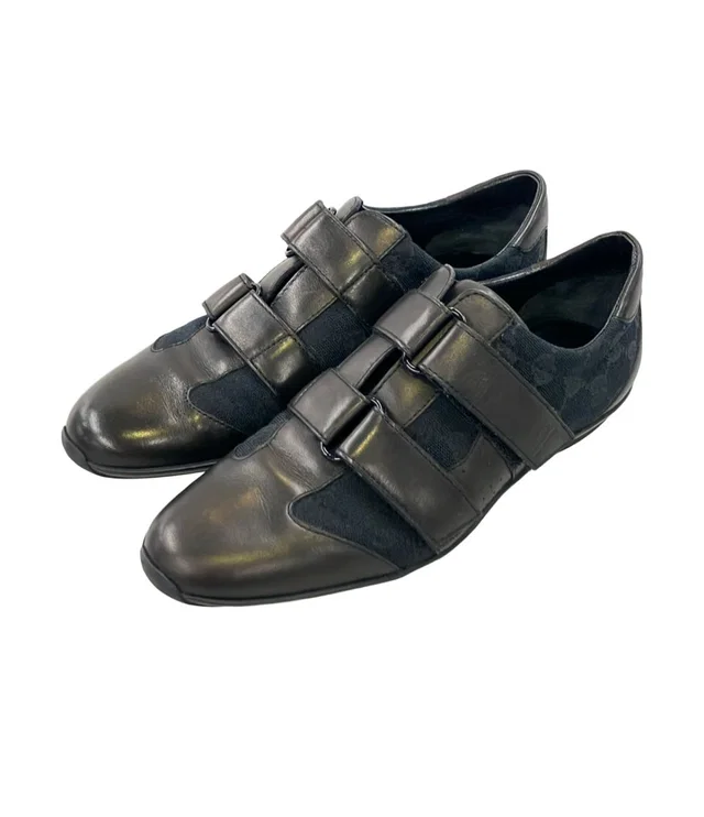 Gucci Sneakers GG Pattern Double Velcro in Leather from The Reluxe