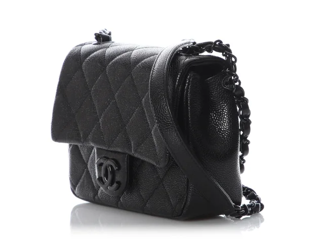 Chanel Mini Black Quilted Shiny Caviar Incognito Flap in Black Caviar leather from Ann's Fabulous Finds, photo 4 of 10