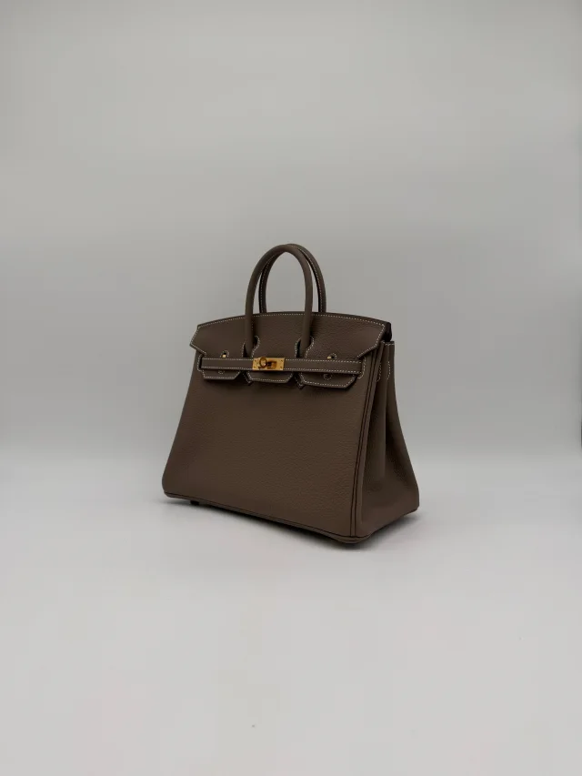 Hermès Birkin 25 Etoupe Togo Gold Hardware in Taupe Togo leather from Luxury Promise, photo 7 of 11