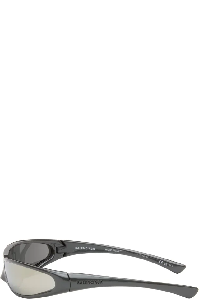 Balenciaga Gray Mirrored Sunglasses, photo 3 of 4 from SSENSE